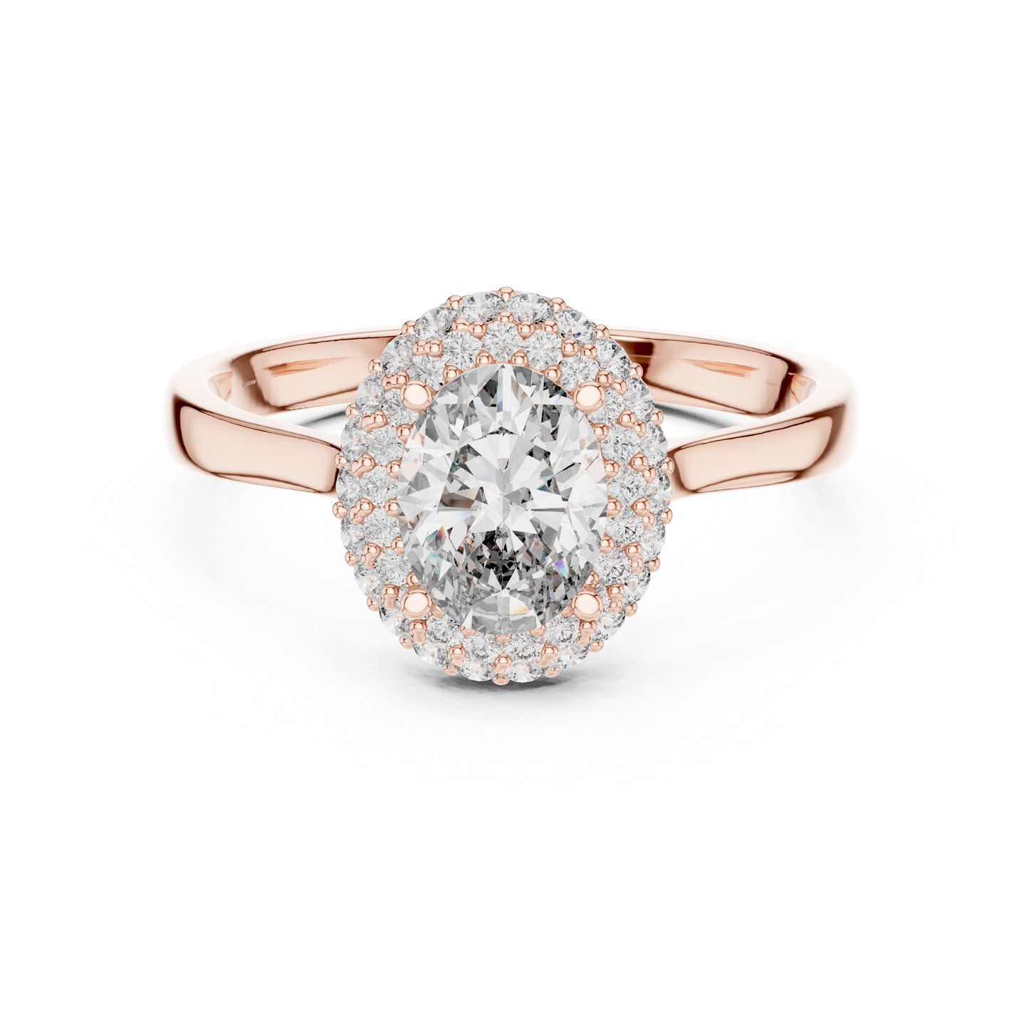 Imperial Double Halo Oval Ring