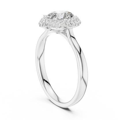 Imperial Double Halo Oval Ring