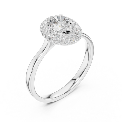Imperial Double Halo Oval Ring