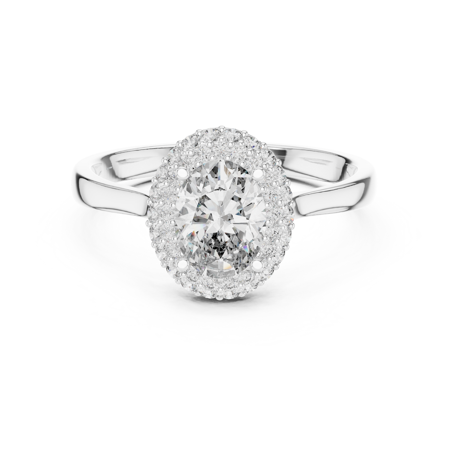 Imperial Double Halo Oval Ring