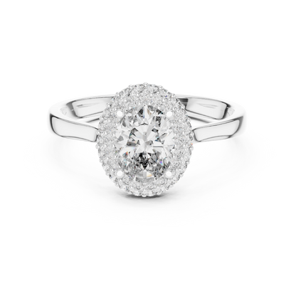 Imperial Double Halo Oval Ring