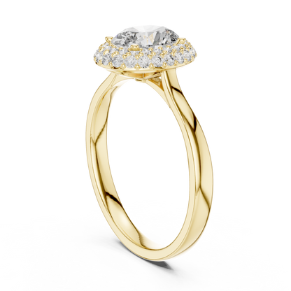 Imperial Double Halo Oval Ring