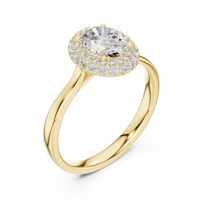 Imperial Double Halo Oval Ring