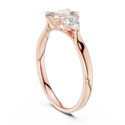 Trinity Emerald Elegance Ring