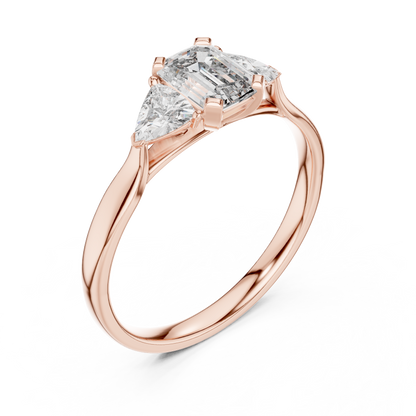 Trinity Emerald Elegance Ring