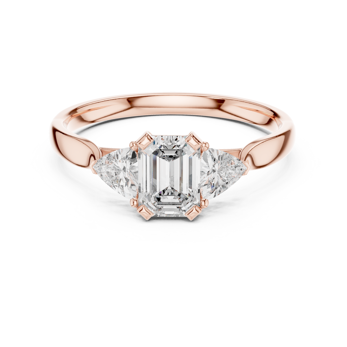 Trinity Emerald Elegance Ring