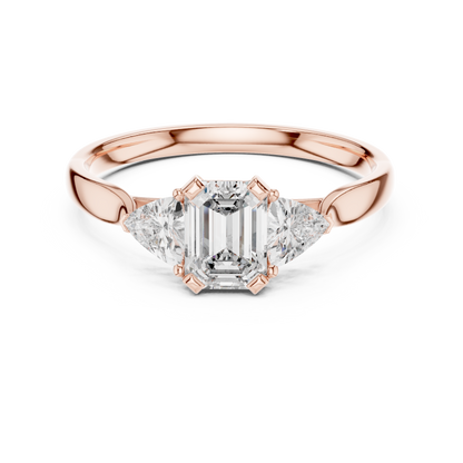 Trinity Emerald Elegance Ring