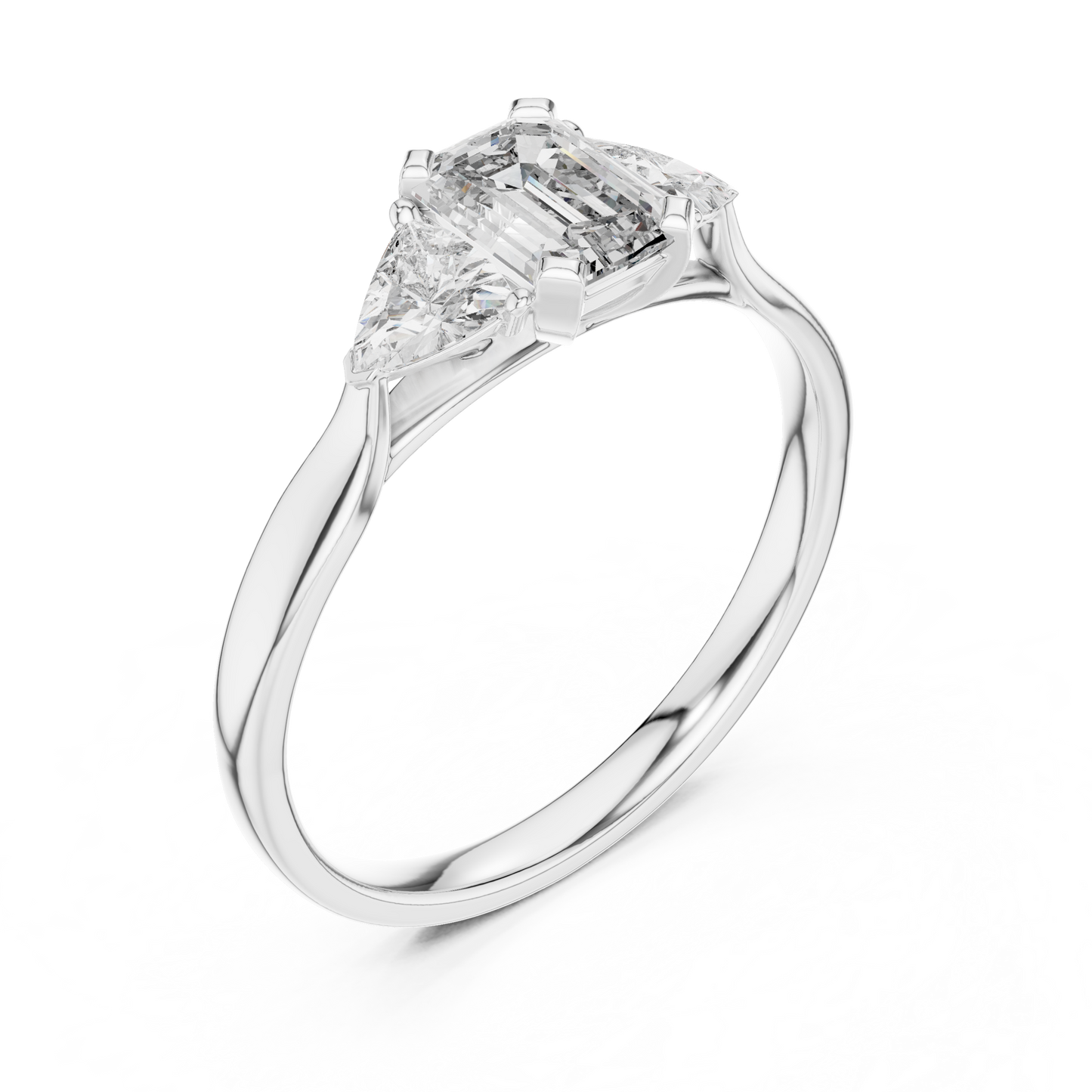 Trinity Emerald Elegance Ring