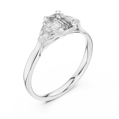 Trinity Emerald Elegance Ring