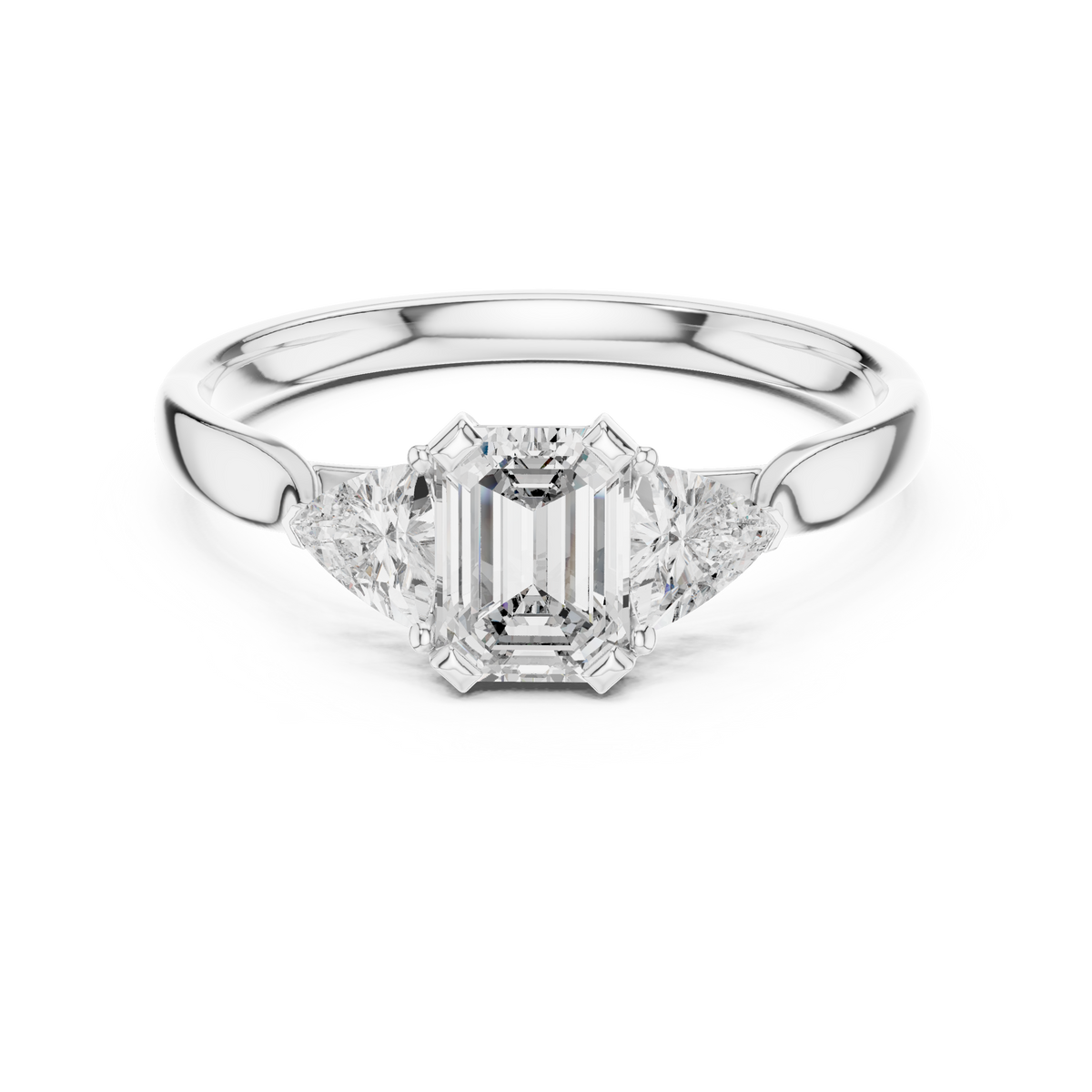 Trinity Emerald Elegance Ring