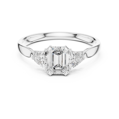 Trinity Emerald Elegance Ring