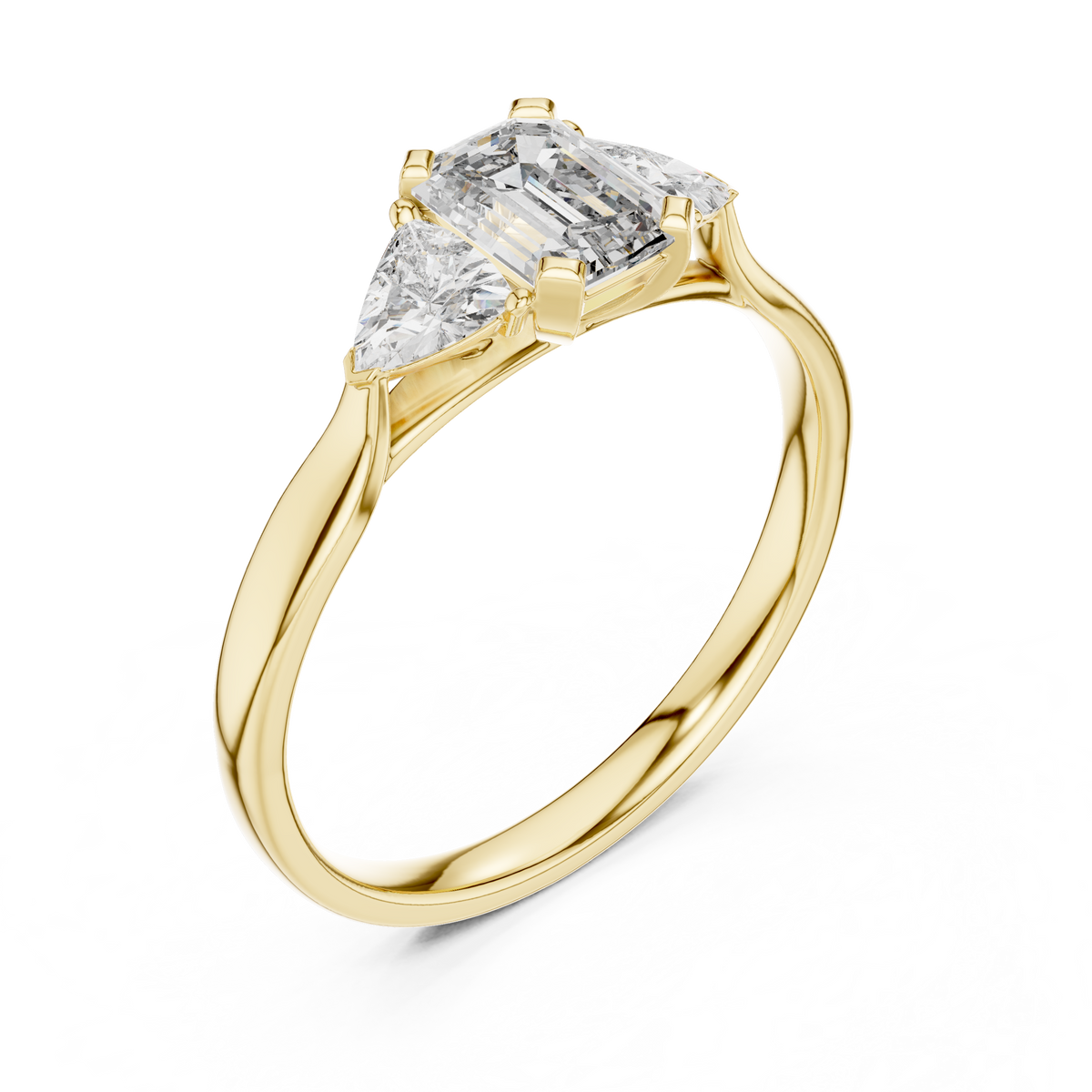 Trinity Emerald Elegance Ring