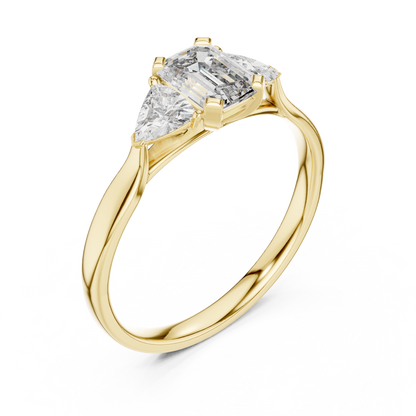 Trinity Emerald Elegance Ring