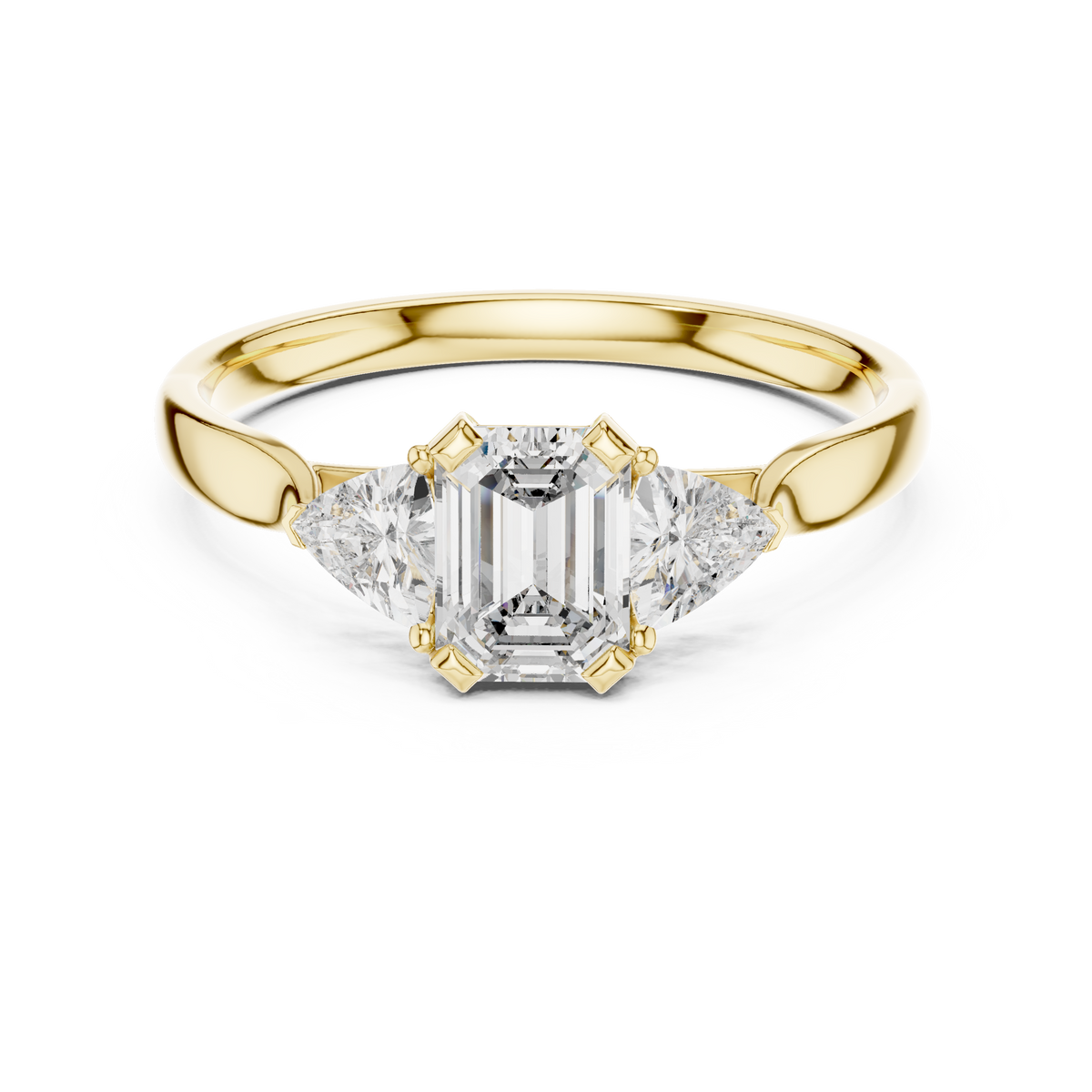 Trinity Emerald Elegance Ring
