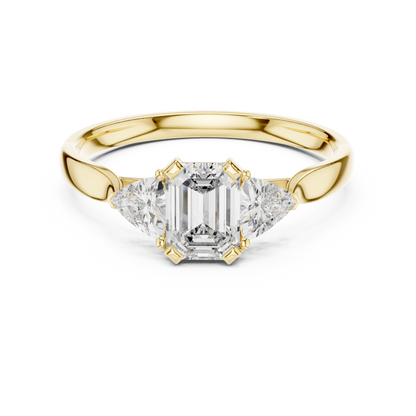 Trinity Emerald Elegance Ring