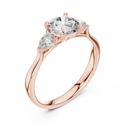 Harmony Pear Trio Ring