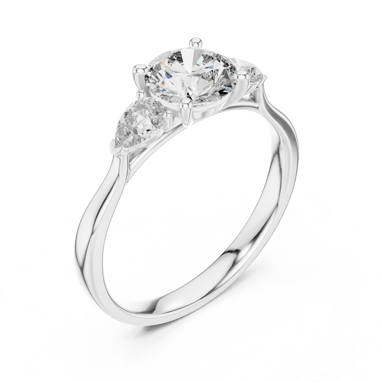 Harmony Pear Trio Ring
