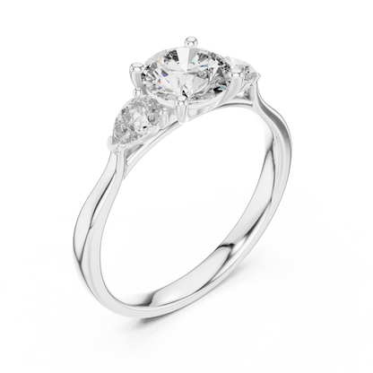 Harmony Pear Trio Ring