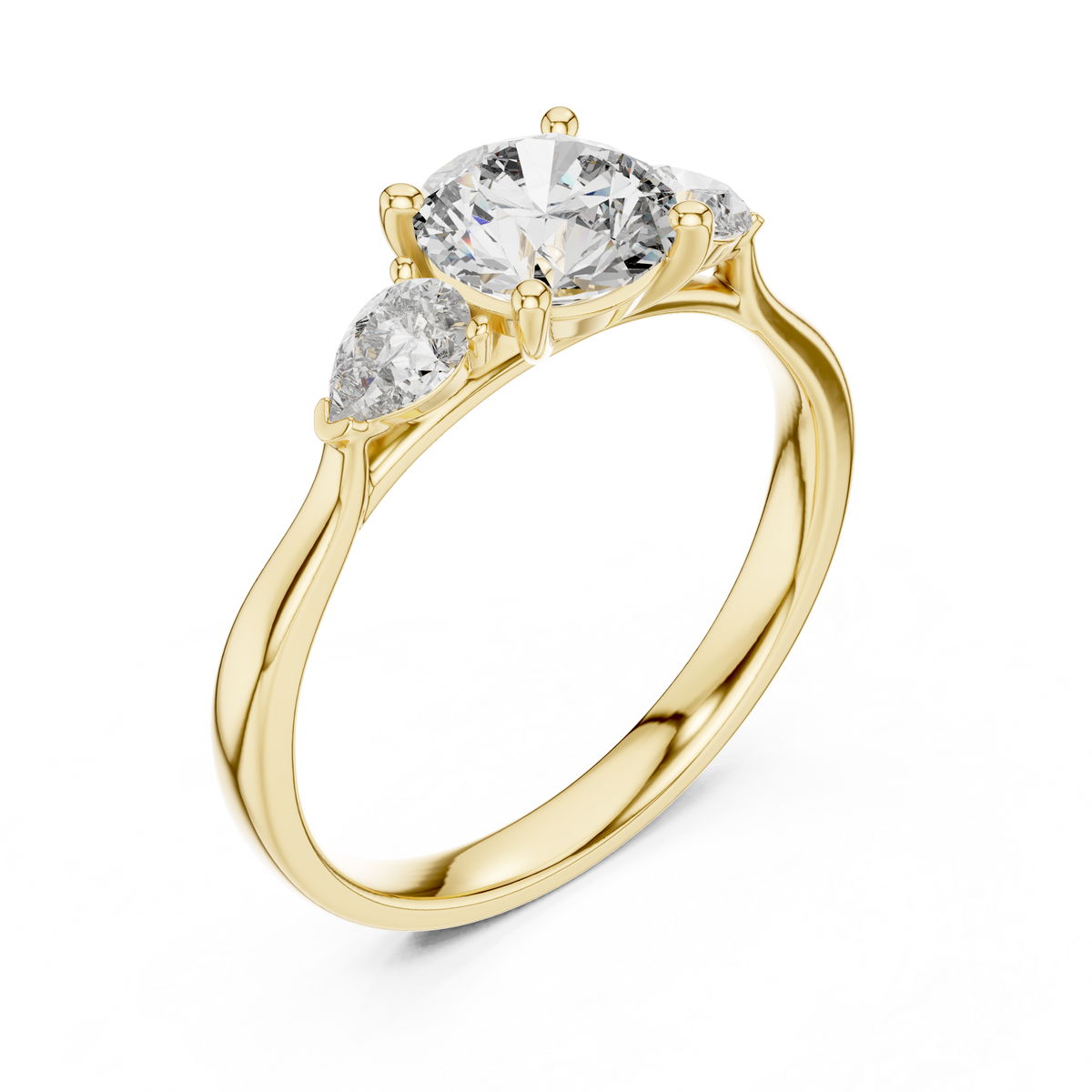 Harmony Pear Trio Ring