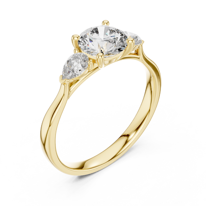 Harmony Pear Trio Ring