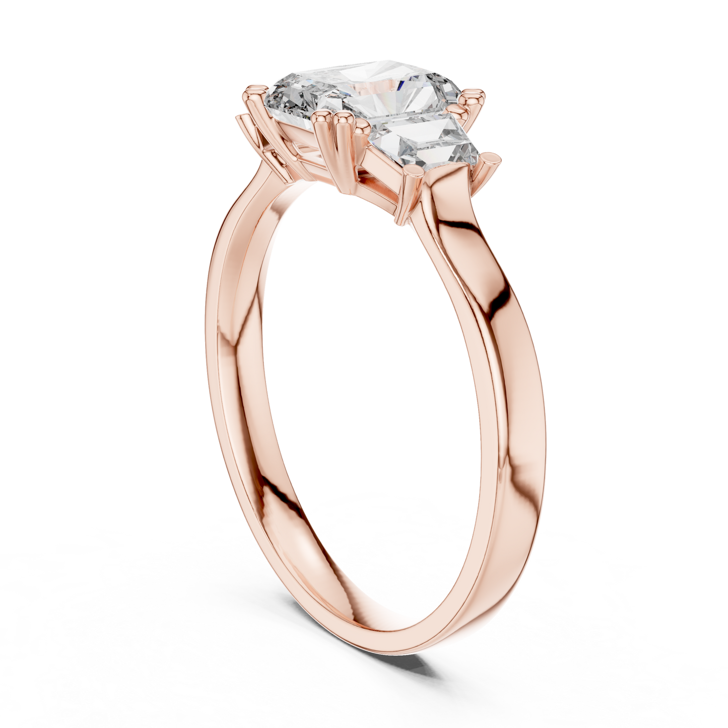 Radiant Trapezoid Trilogy Ring