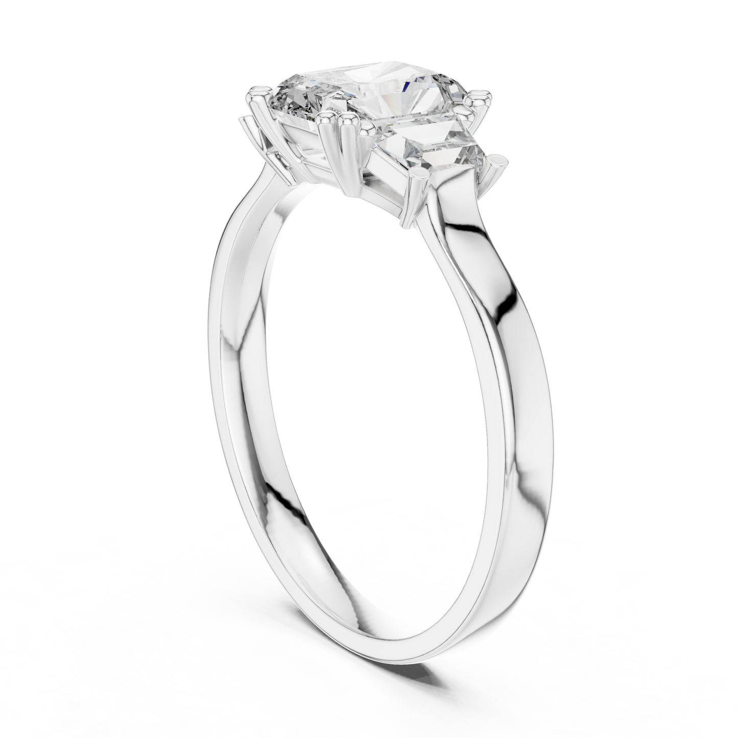 Radiant Trapezoid Trilogy Ring