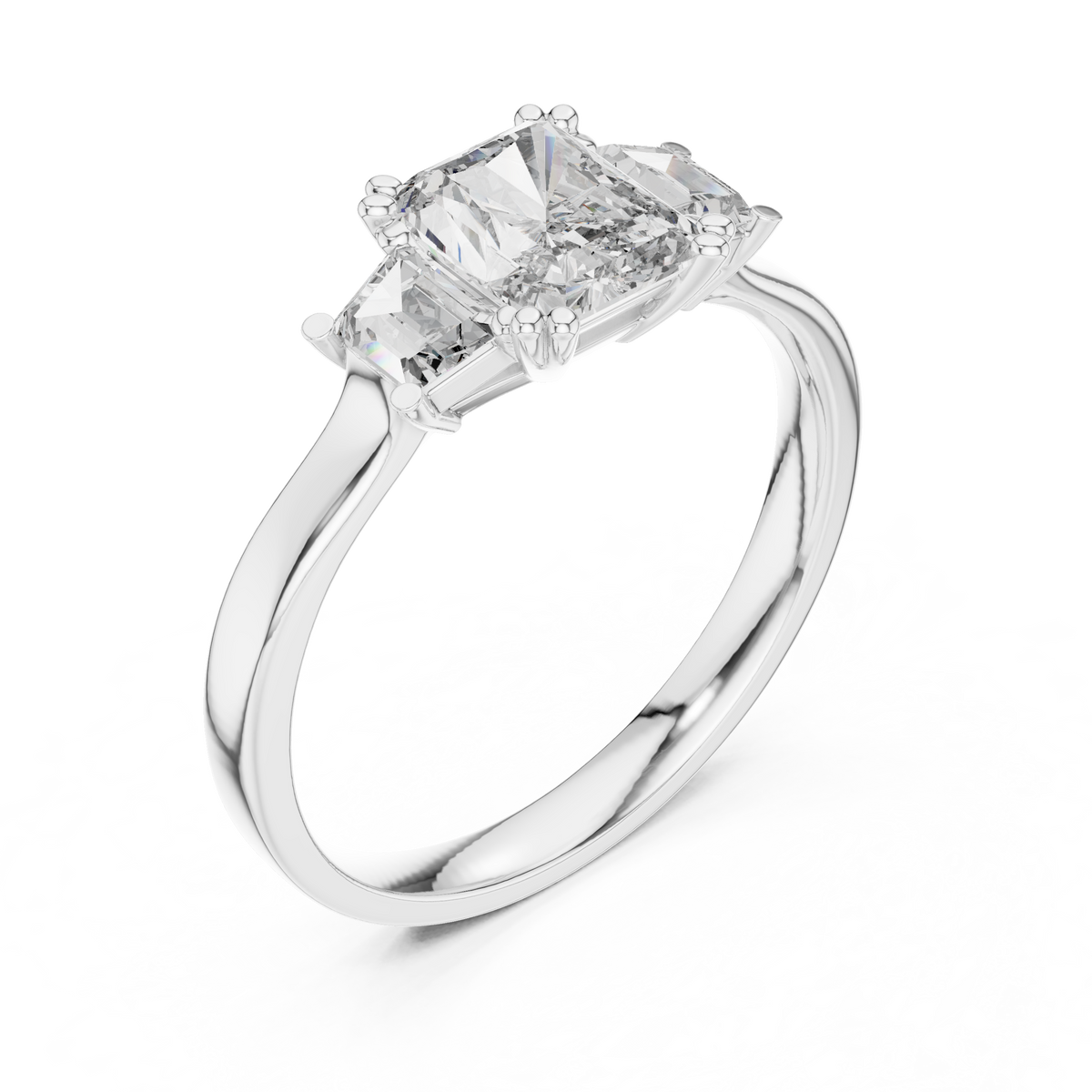 Radiant Trapezoid Trilogy Ring