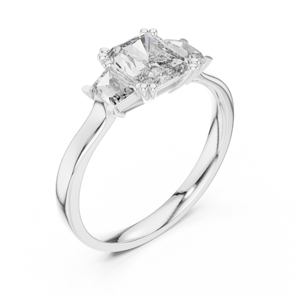 Radiant Trapezoid Trilogy Ring