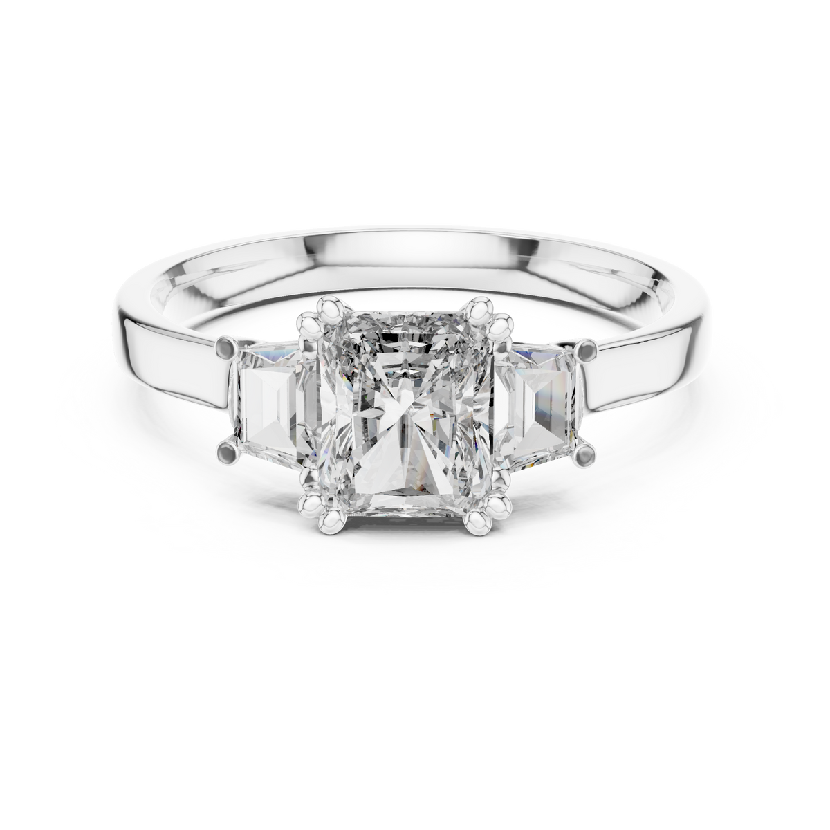 Radiant Trapezoid Trilogy Ring