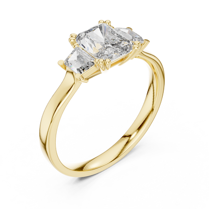 Radiant Trapezoid Trilogy Ring