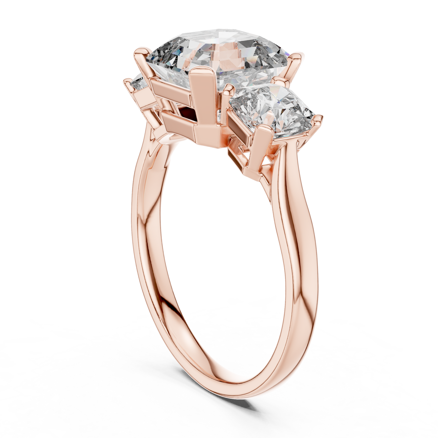 Asscher Trinity Ring