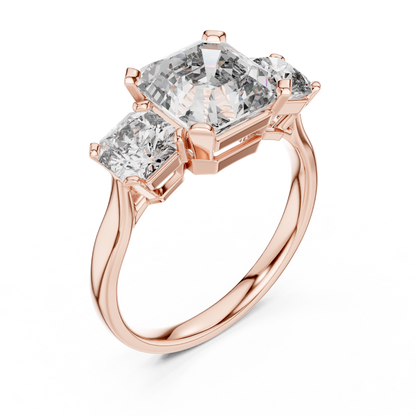 Asscher Trinity Ring