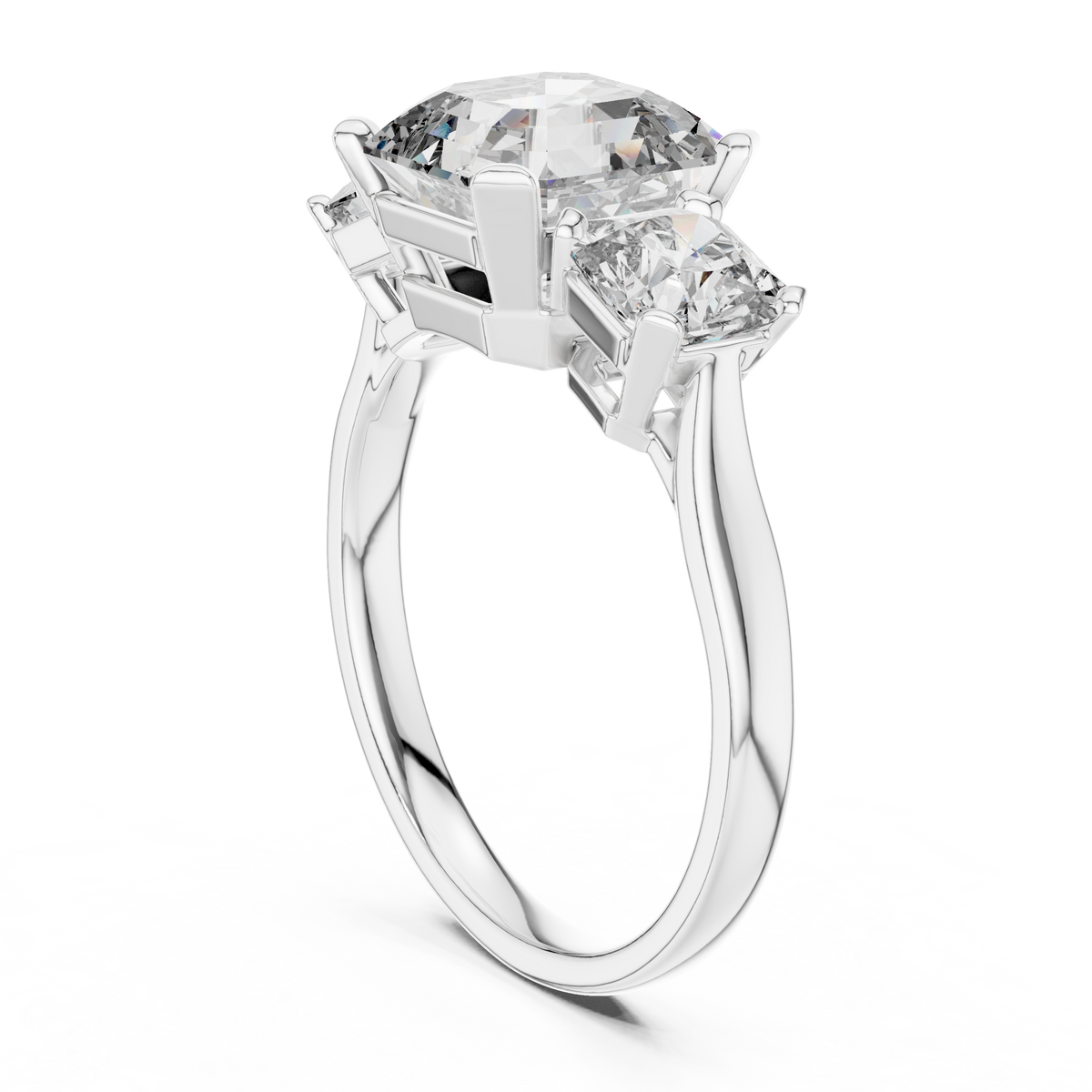 Asscher Trinity Ring