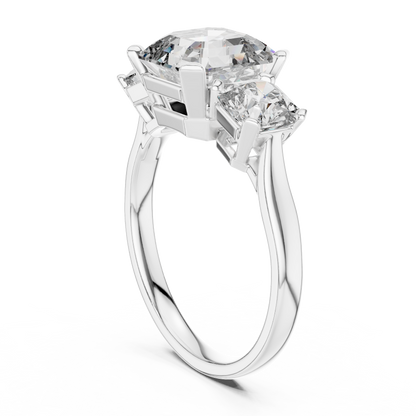 Asscher Trinity Ring