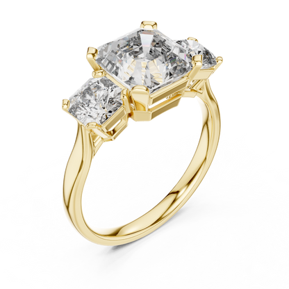 Asscher Trinity Ring