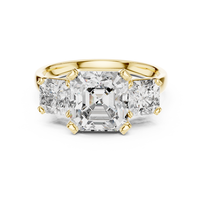 Asscher Trinity Ring