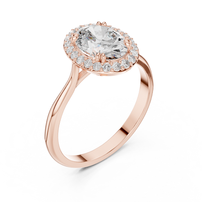 Oval Halo Diamond Ring