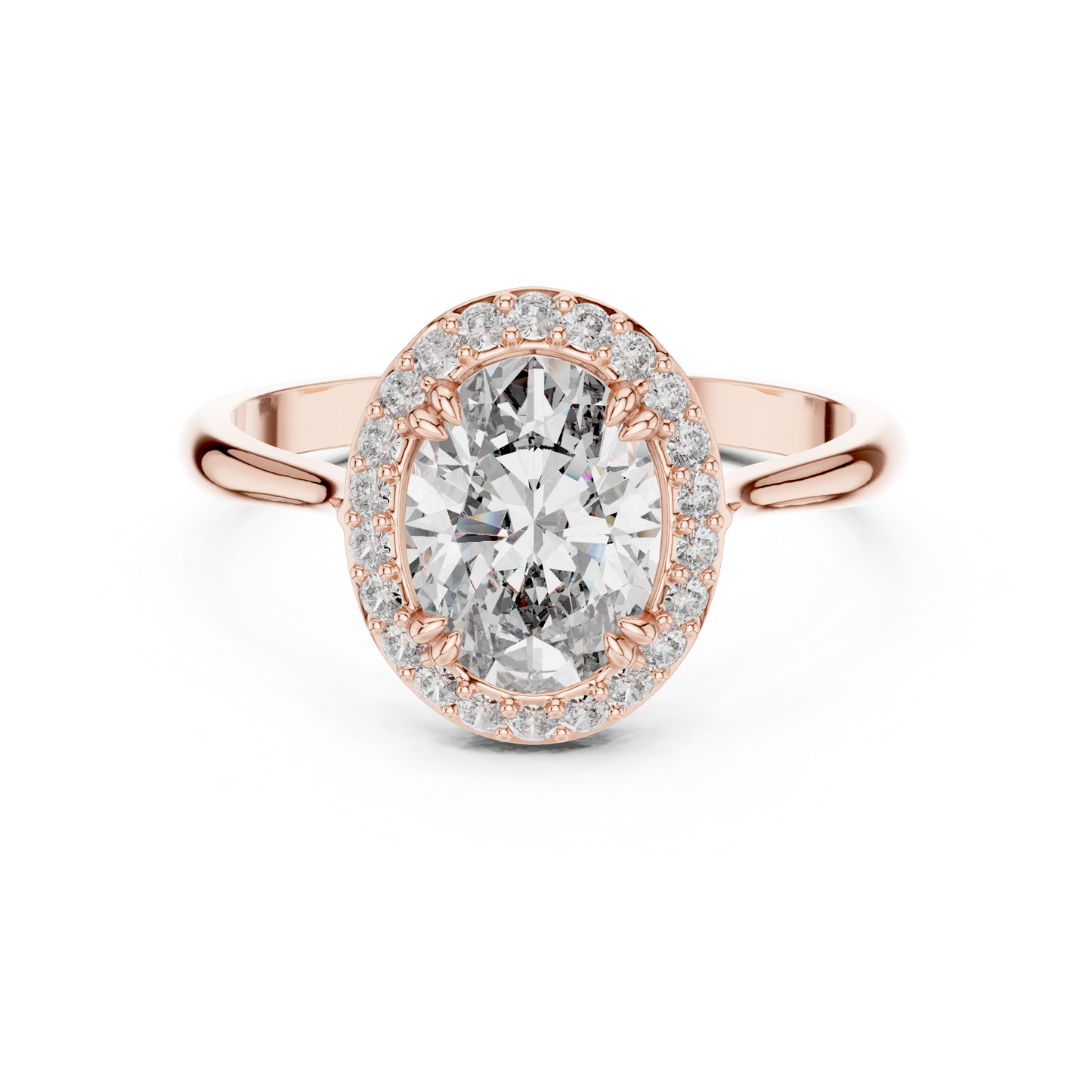 Oval Halo Diamond Ring