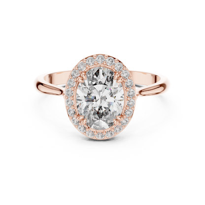 Oval Halo Diamond Ring