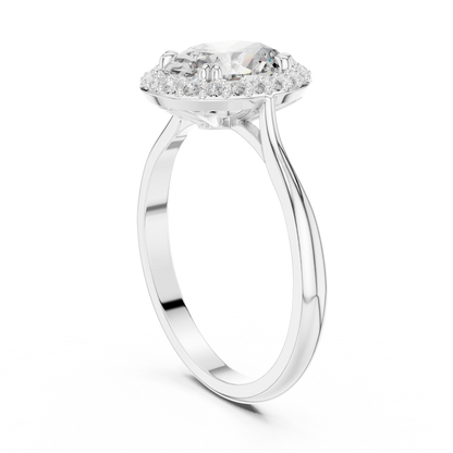 Oval Halo Diamond Ring