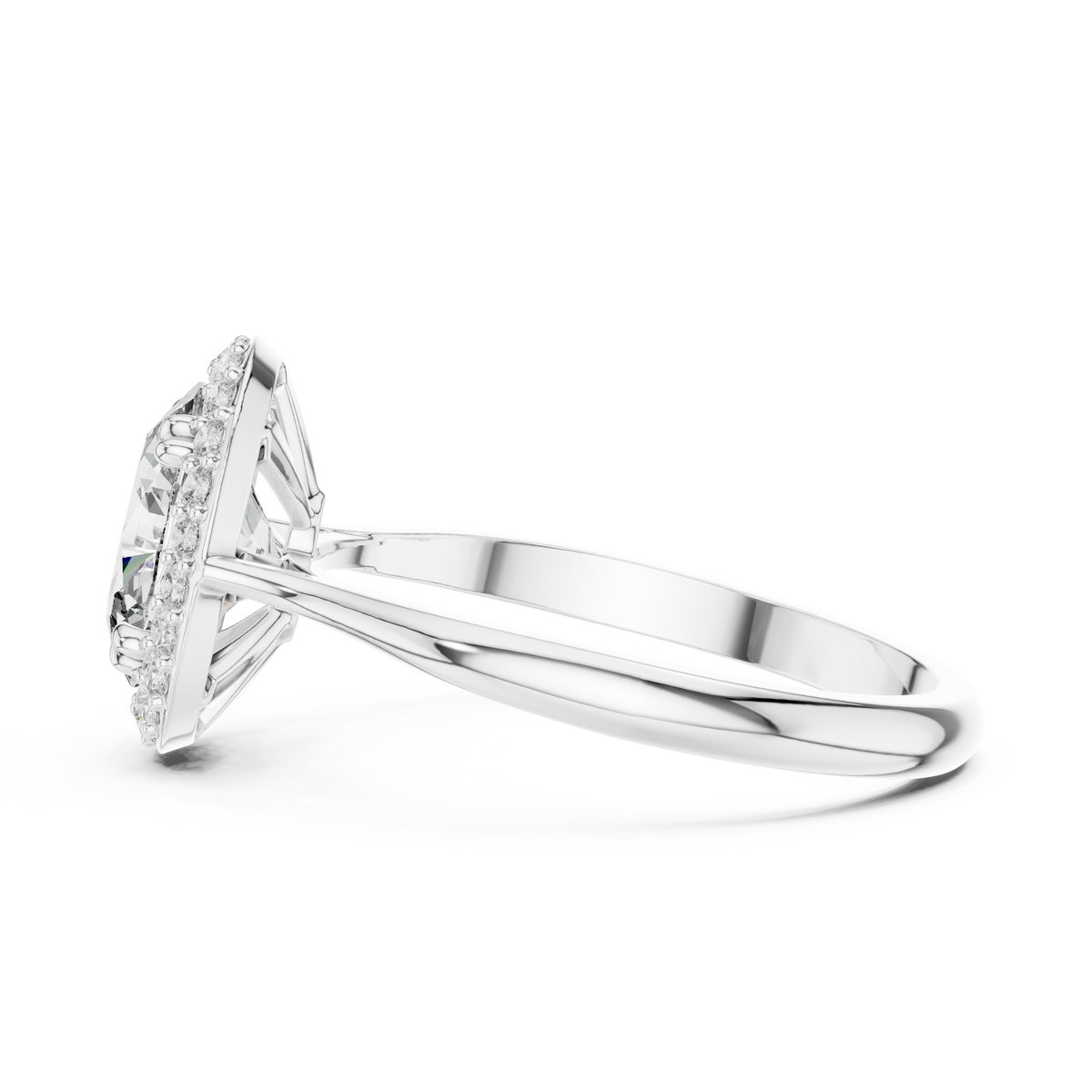 Oval Halo Diamond Ring