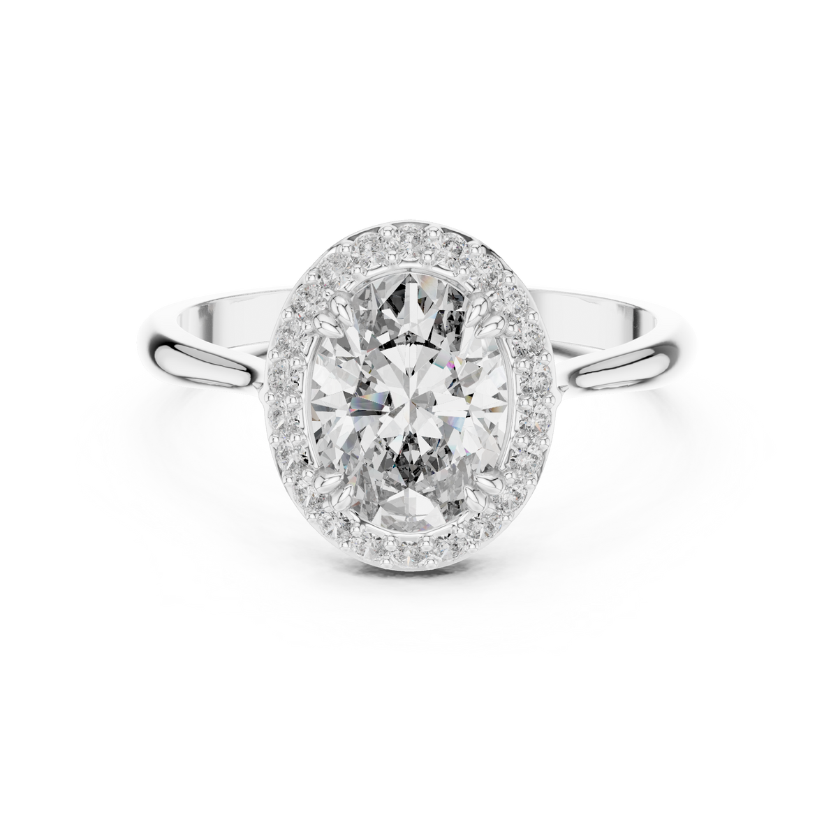 Oval Halo Diamond Ring