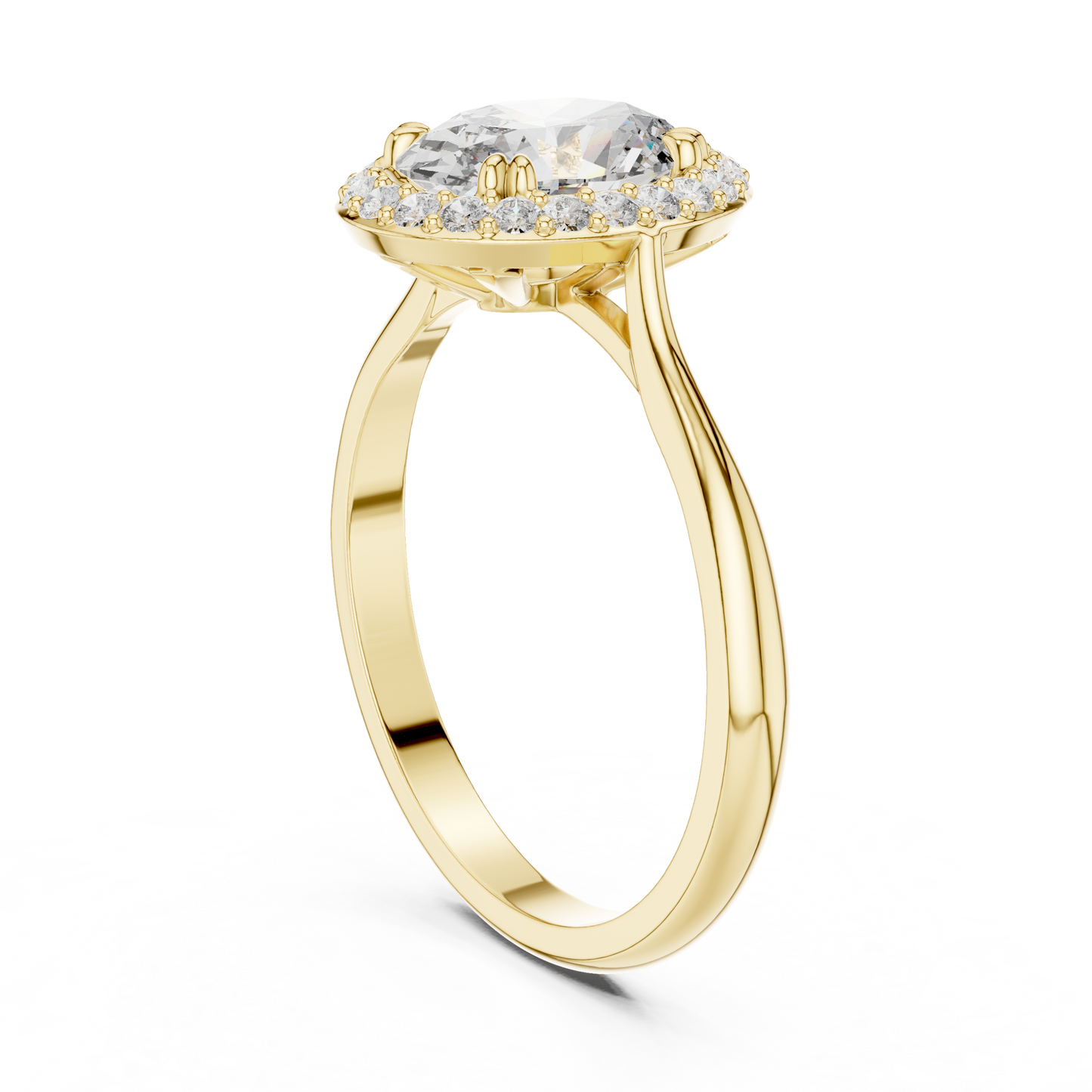 Oval Halo Diamond Ring