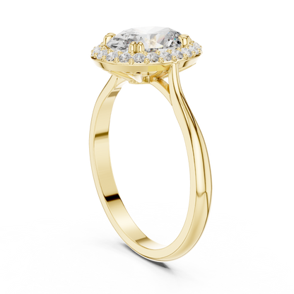 Oval Halo Diamond Ring