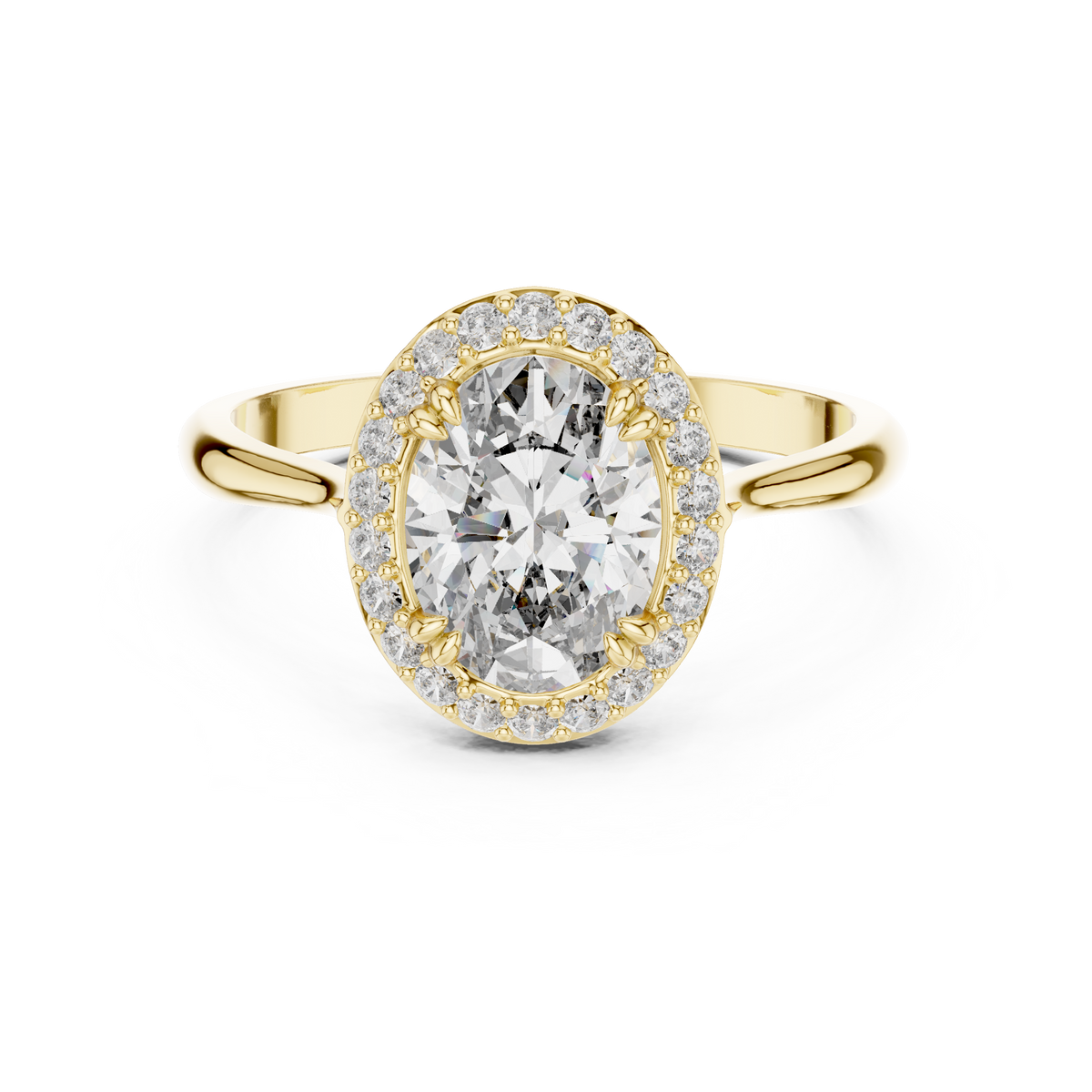 Oval Halo Diamond Ring