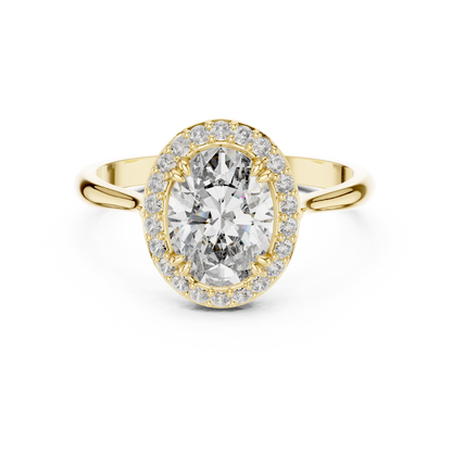 Oval Halo Diamond Ring