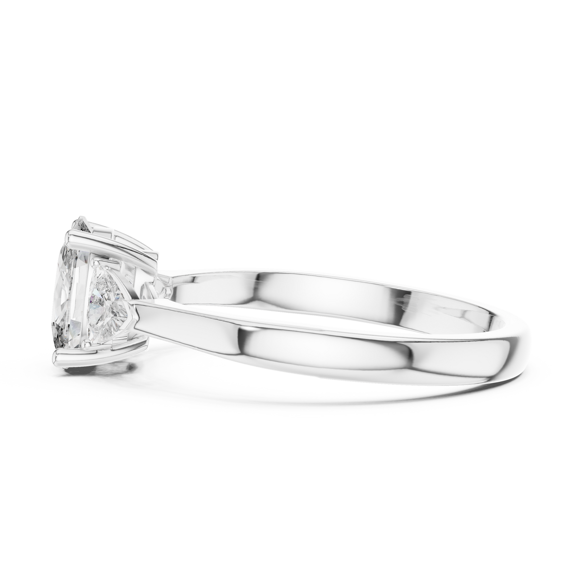 Oval Three-Stone Diamond Ring