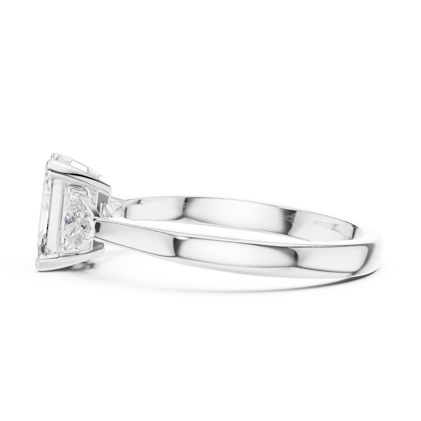 Emerald Cut Three-Stone Diamond Ring