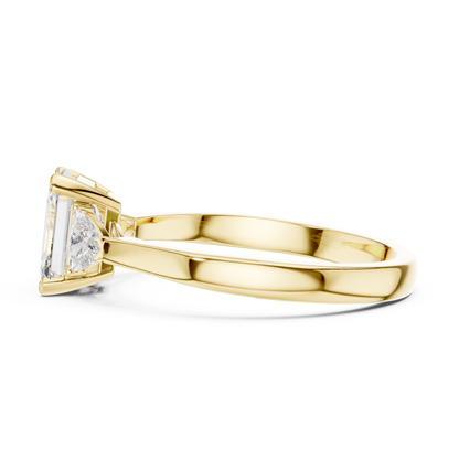 Emerald Cut Three-Stone Diamond Ring