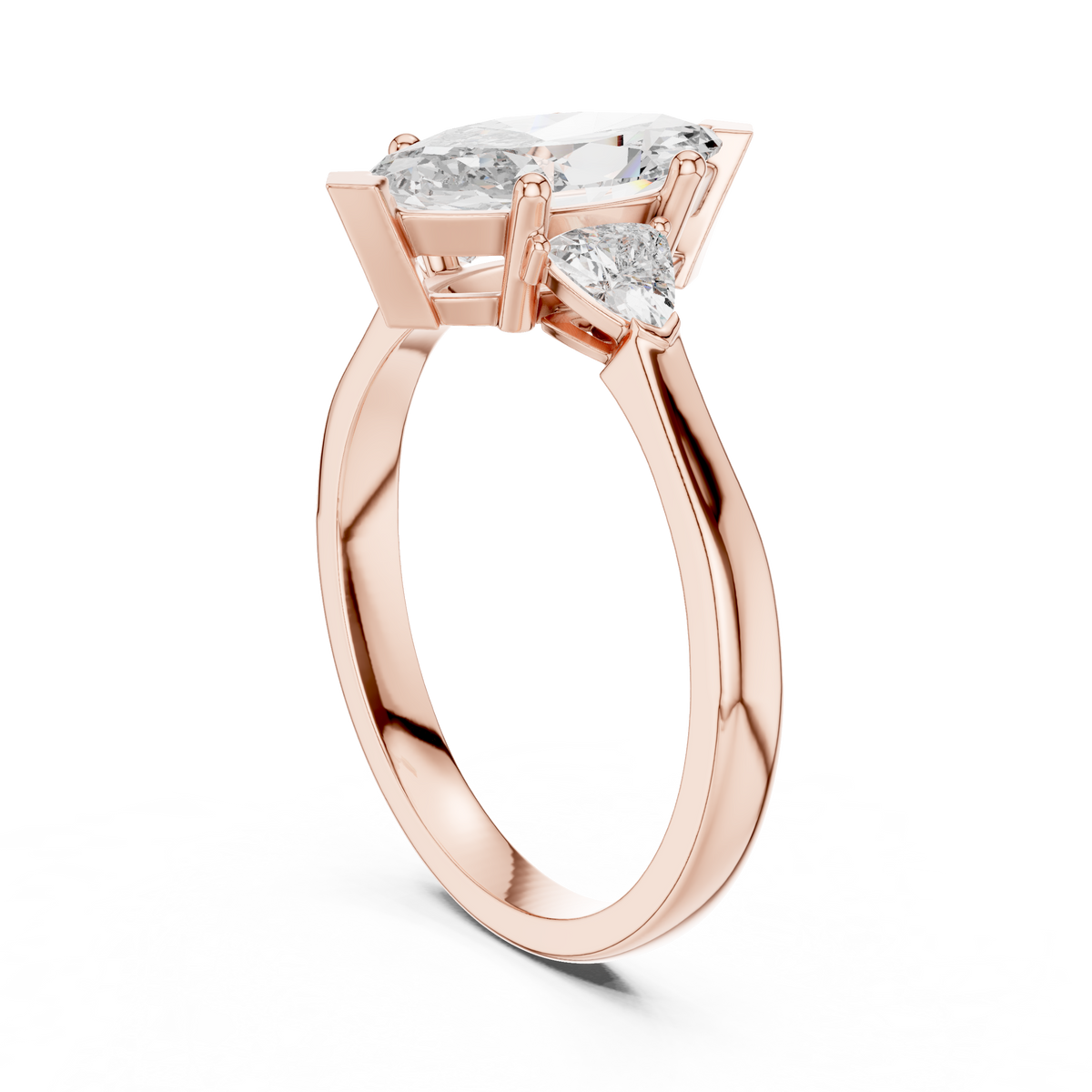Marquise Cut Three-Stone Diamond Ring